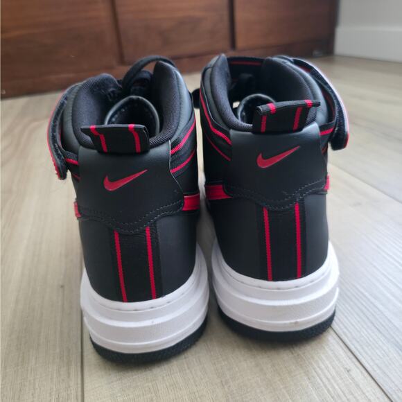 Nike Air Force 1 Boot Black University Red High Top Sneakers Men Sz 12.5 DA0418 - Picture 6 of 16